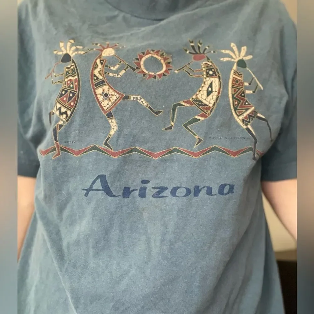 Vintage Y2K Graphic‎ Aztec Arizona Tshirt Mens Large